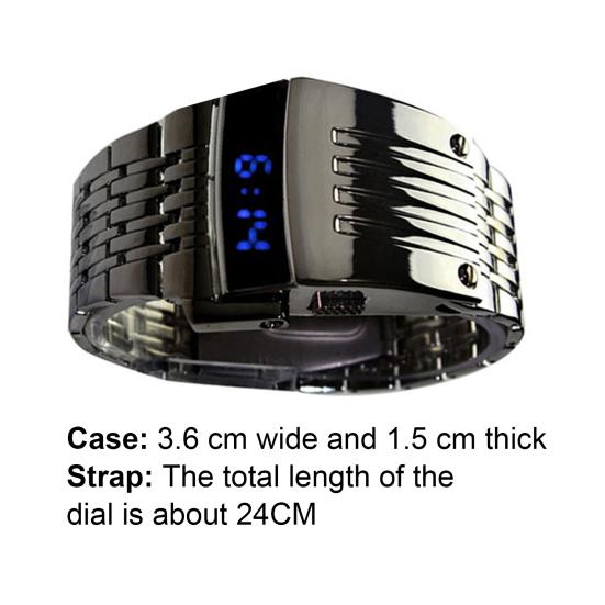 Наручные часы LED Энергосберегающий режим Нержавеющая сталь Автоматические Энергия Сталь Цифровой Календарь Спортивные часы