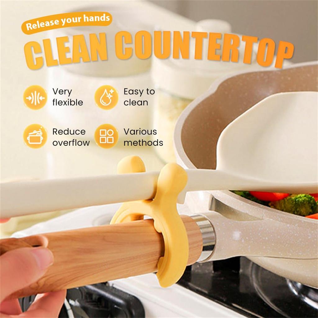 Многофункциональная силиконовая подставка для ручки кастрюли и лопатки, Нескользящий держатель для ложек, Органайзер для плиты, Кухонные гаджеты, Сбрасыватель пара, Зажим для кастрюли от ожогов