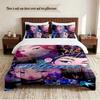 HUNTRIX Personalized Custom Name 3‑Piece Bedding Set Soft Duvet Cover Set For Bedroom Home Decor