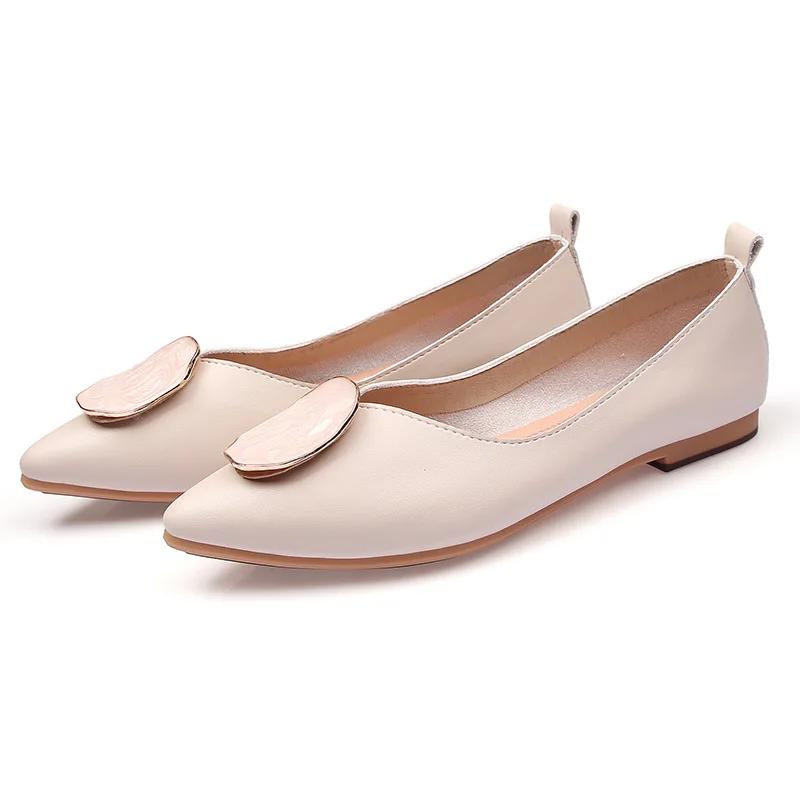 Специальное предложение Женская обувь Модные повседневные туфли на плоской подошве с заостренным носком Мягкая нескользящая женская обувь