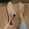 Fashion Women Closed Toe Flat Slippers Summer New Cork Platform Shoes for Women Casual Clogs Slippers Outdoor Flats Sandals Slides Women