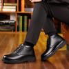 Зимние теплые мужские зимние ботинки из натуральной кожи для мужчин, удобные зимние ботинки на толстой подошве, ботинки для отдыха, английские ботинки в стиле ретро, черные ботильоны