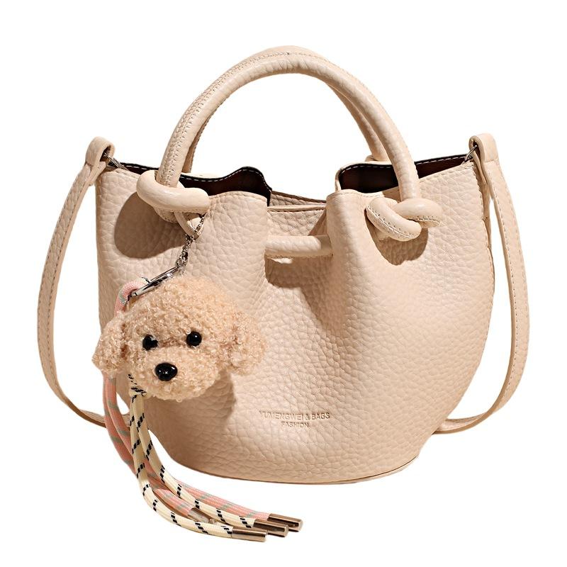 2025 New Simple Lychee Pattern Portable Vegetable Basket Bag Exquisite Versatile Fashion Commuter Messenger Mother Bag Women