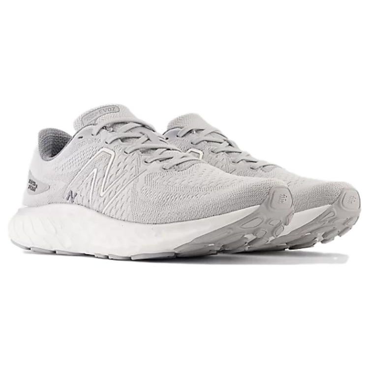 New Balance Fresh Foam X EVOZ V3 Мягкие Удобные Сетчатые Низкие Кроссовки для Марафона Мужские кроссовки Серо-белые MEVOZLG3