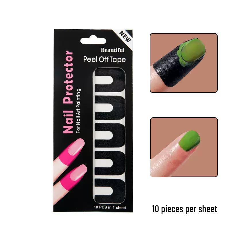 U-образная наклейка от перелива для нейл-арта для начинающих - Инструмент для аэрографии гель-лаком