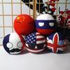 Polandball Plush Toys Anime Countryball Short Plush Doll Poland Germany Netherlands UN Roma Canada Pillow Cosplay Gift Toy