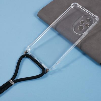 Прозрачный чехол для Honor 200 5G Защита от падений Мягкий ТПУ чехол для телефона со шнурком