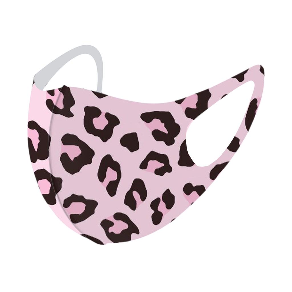 1 шт., защитная маска из ледяного шелка для взрослых с леопардовым принтом может быть пыленепроницаемой и моющейся