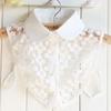 Fashion Lace Flower Embroidery Fake Collar for Women Shirt Detachable Collar Lapel Blouse Top Women Clothes Sweater Jewelry
