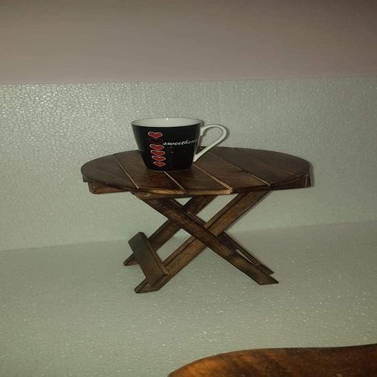 Деревянный складной регулируемый боковой столик высотой 30,48 см для кофе, настольная подставка для растений, уличный табурет