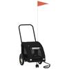 VidaXL Remorque de vélo pour animaux de compagnie noir, remorque de vélo,,, chariot à vélo pour chien 93975