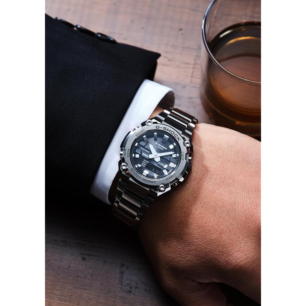 Casio G-Shock G-STEEL Bluetooth Solar Men's Watch GST-B600D-1AJF Silver