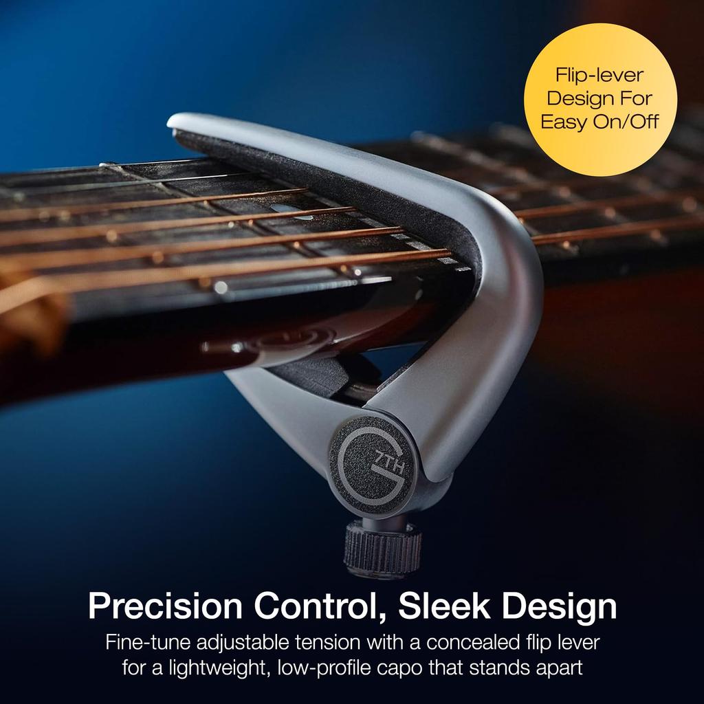 G7TH NEWPORT CAPO SILVER Capo for Folk Guitar [Officially Imported] 6-String