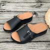 Внешняя торговля лето новая мода повседневные толстоподошвенные большого размера крутые шлепанцы женские однотонные полые с открытым носком женские сандалии