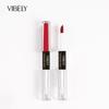 VIBELY Double Head Lip Glaze Non-Stick Watery Mirror Lip Glaze Raincoat Lipstick Setting Set