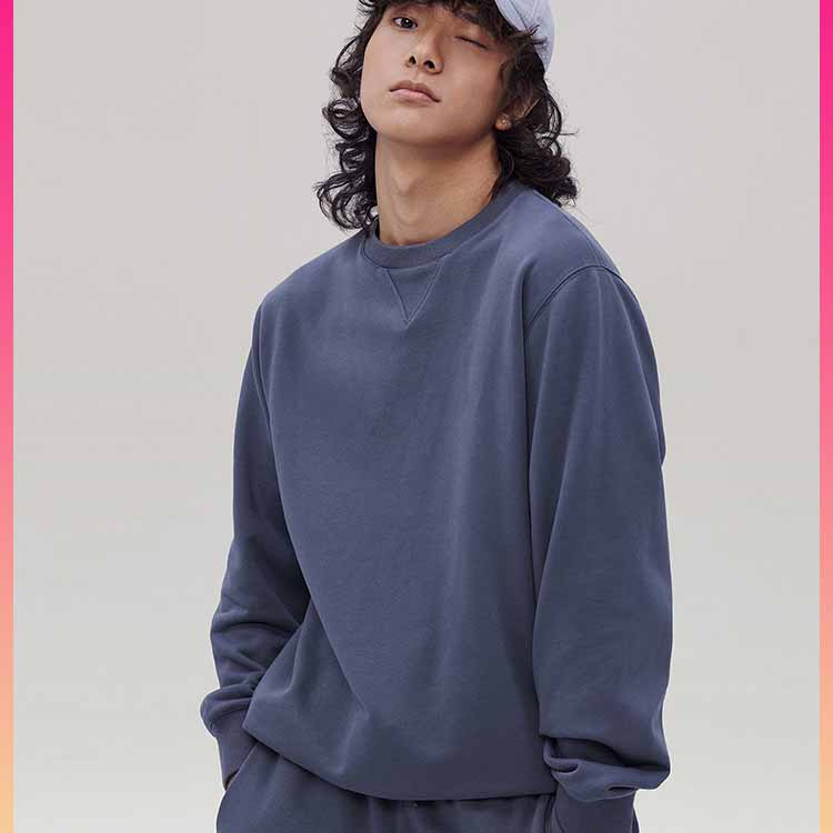 Li Ning China Color Series Solid Pullover Sweatshirt Men Sweatshirt Cold-Sand-Black AWDT965-2