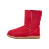 Classic Short Suede Warm Durable Non-Slip Comfortable Plush Mid-Calf Snow Boots Women Boots Red 1016223-KSS