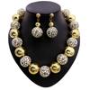 Leopard Print Round Beads Patchwork Necklace Earrings for Women Jewelry Accessories