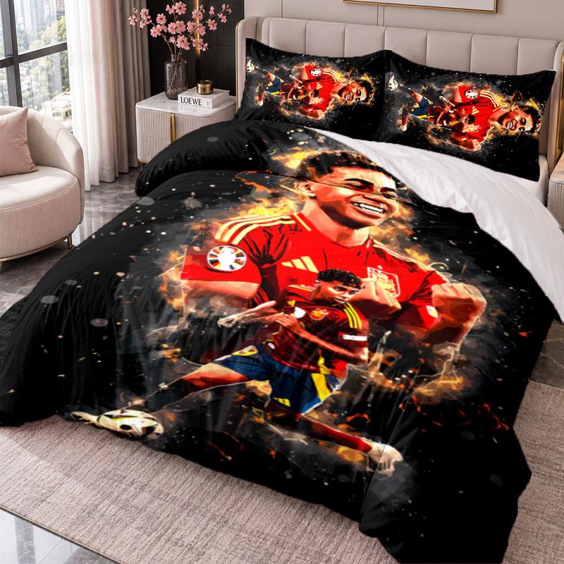 Lamine Yamal 3Pcs Bedding Set Duvet Cover With Two Pillowcases For Bedroom Home Decoration