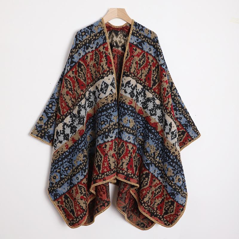 Дышащая, теплая и универсальная домашняя, осенне-зимняя женская шаль для путешествий, толстый плащ, одеяло с кондиционером