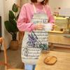 Beauty Apron Sleeveless Comfortable Touch Linen Shrinkage-proof Cactus Pattern Chef Bib