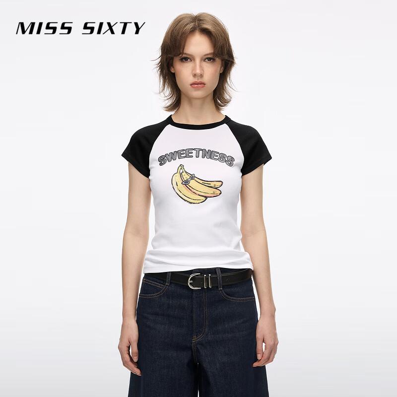 Miss Sixty Женская укороченная футболка с цветовыми блоками