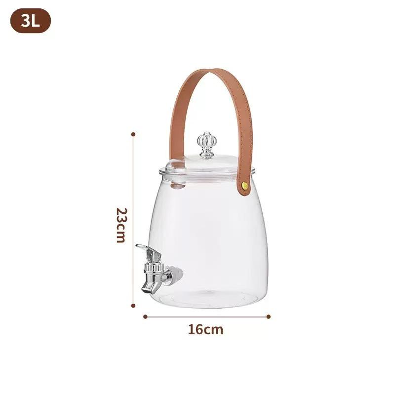 Бытовой чайник для холодной воды большой емкости с краном для замачивания сока, чая или вина