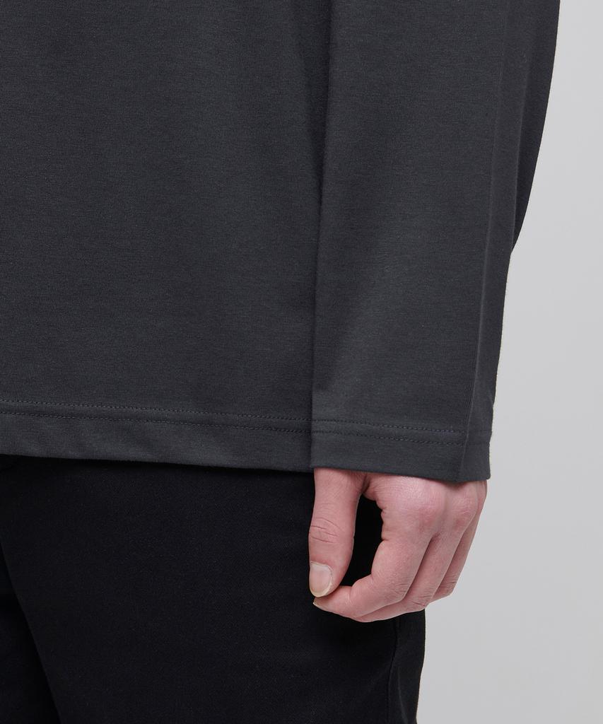 MUSINSA STANDARD [Cooltandard] Crew Neck Long Sleeve T-Shirt [Dark Gray]