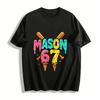 Мороженое Капающая Буква MASON67 Детская Повседневная Футболка с Коротким Рукавом Хлопковая Футболка