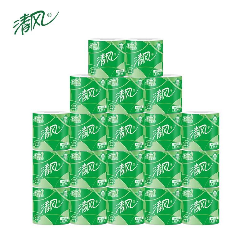 Туалетная бумага Qingfeng Original Wood, 3-слойная, 100 рулонов