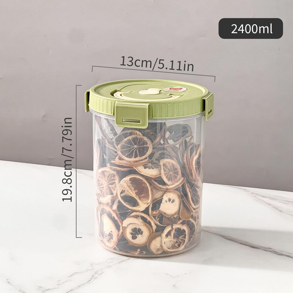 Plastic Cereals Storage Tank With Handle Moisture-Proof Pasta Snack Spice Container Sealed Food Storage Box Kitchen Organizer