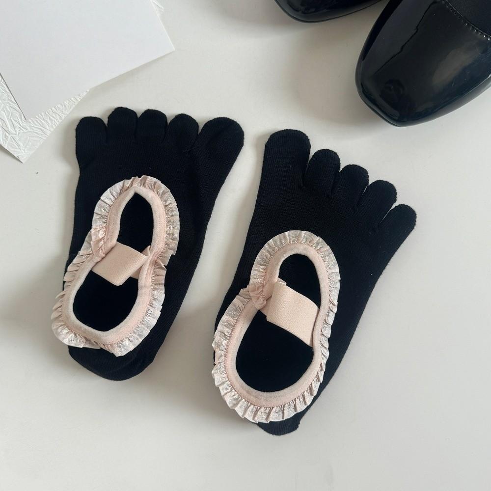 Soft Five Toes Pilates Sock Elastic Boat Socks Breathable Low-Ankle Socks Exercise
