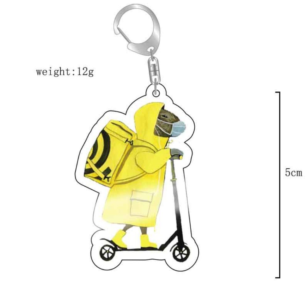 Брелок с изображением капибары, капибары, смолы, брелоки с изображением животных капибары, брелоки для ключей, сумка, подвеска