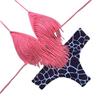 2 Pcs/Set Bikini Set Tassel Creative Contrast Colors Eye-catching Summer Swimwear Set for Spa