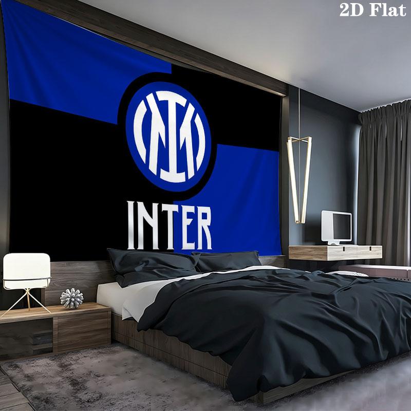 Inter Milan Wall tapestry, aesthetic printed fabric blanket, suitable for bedroom, living room, and home decor.