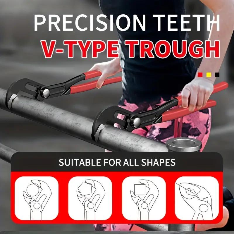 Универсальный гаечный ключ с большим отверстием 7 дюймов/10 дюймов/12 дюймов, многофункциональный регулируемый быстроразъемный зажим для водопроводных труб, плоскогубцы, бытовые ручные инструменты