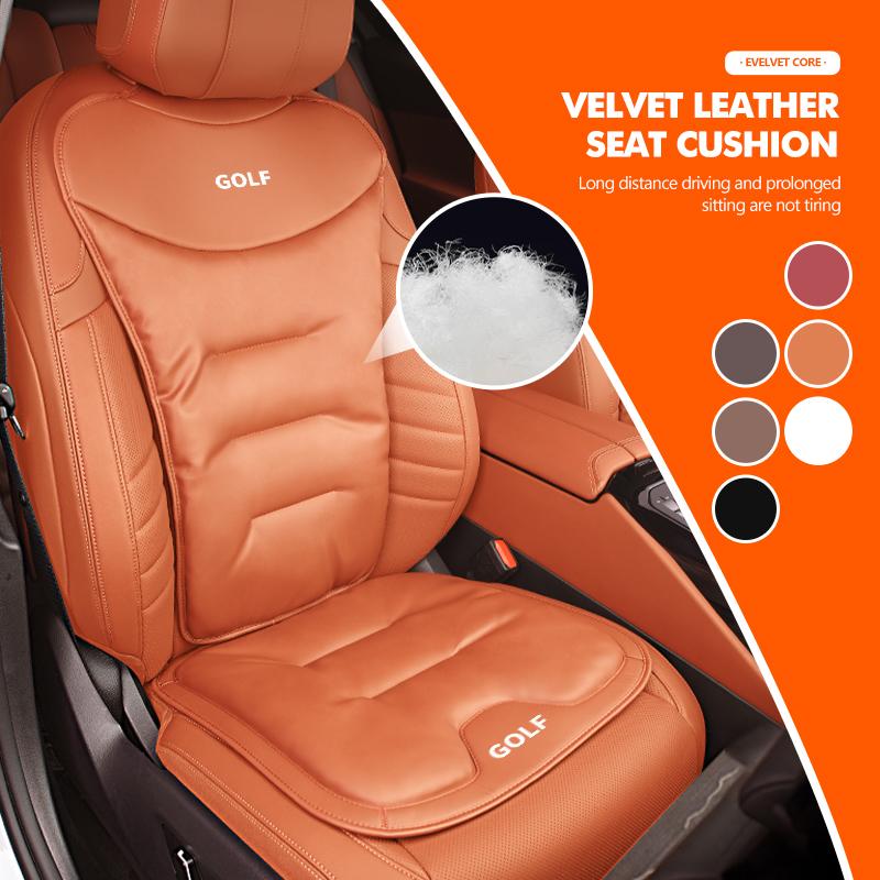 PET1 Valve Stems Caps For Volkswagen VW Car Raised Cushion Driver's Seat Thickened Leather Height Mat Golf Jetta Passat Mk4 Mk5 Mk6 C