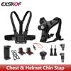 Motorcycle Chest & Helmet Chin Strap Accessories Kit for GoPro Hero 12 11 10 9 8 Insta360 X3 DJI Osmo Action 4 Camera Cell Phone