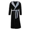 Men's Winter Plush Lengthened Shawl Bathrobe Home Clothes Long Sleeved Robe Coat