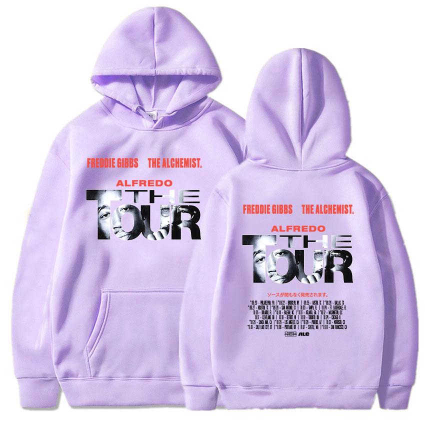 Толстовки Freddie Gibbs ALFREDO Tour Осень/Зима Свободные Толстовки с Капюшоном для Мужчин Теплый Флис Мужские Женские Пуловеры Уличная Одежда
