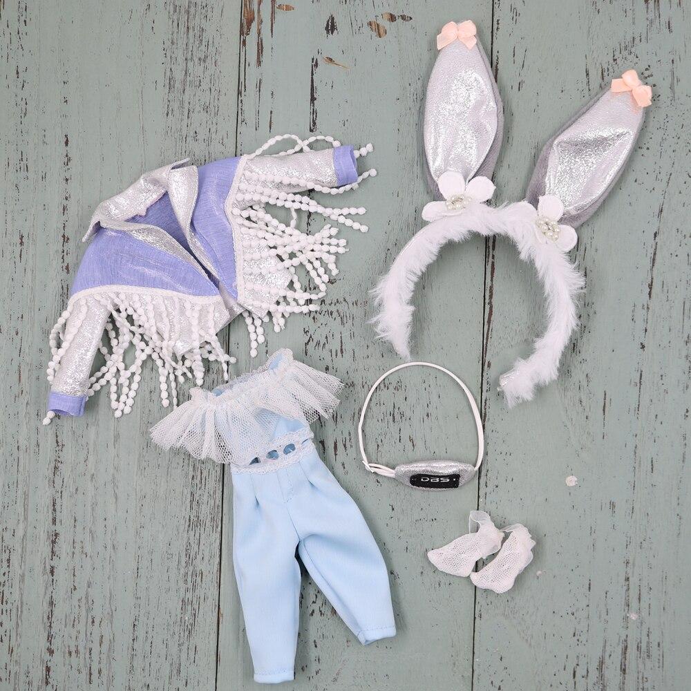 Наряды для ICY DBS Blyth Doll Rock Bunny Idol, платье с очками, модный костюм 1/6 BJD Ob24, косплей, аниме для девочек