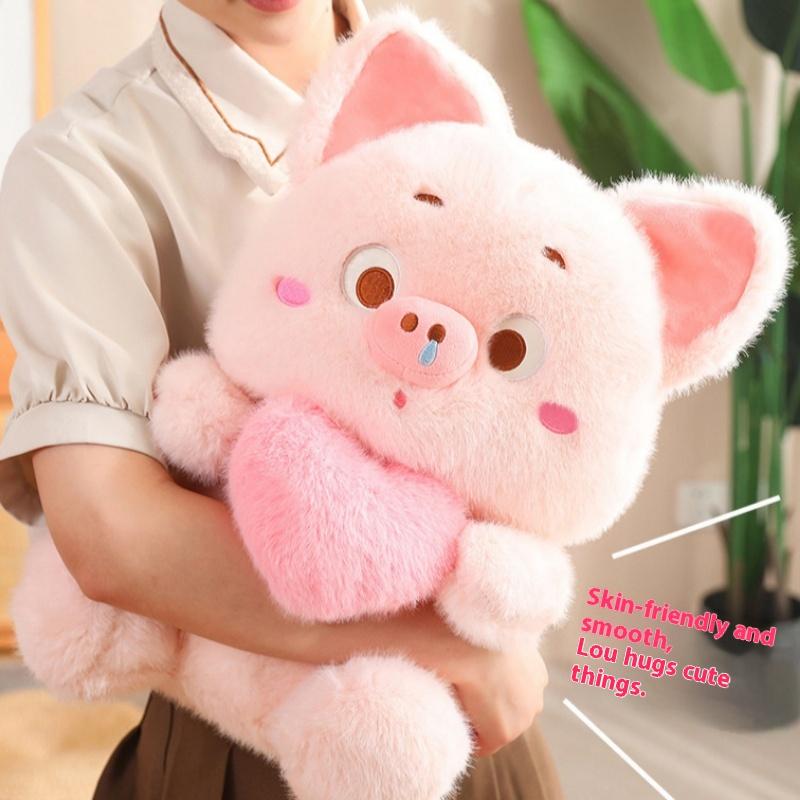 Плюшевая игрушка Love Pig, милая мягкая игрушка Pull Love Pig, кукла, украшения для волос из пряжи для куклы