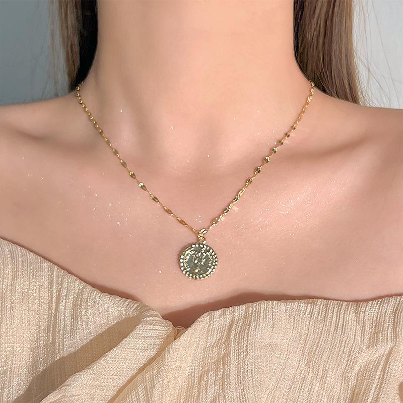 Простой темперамент Золотое колье-бини женское