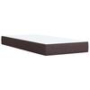 Box Spring Bed with Mattress Dark Brown 90 x 190 cm Fabric