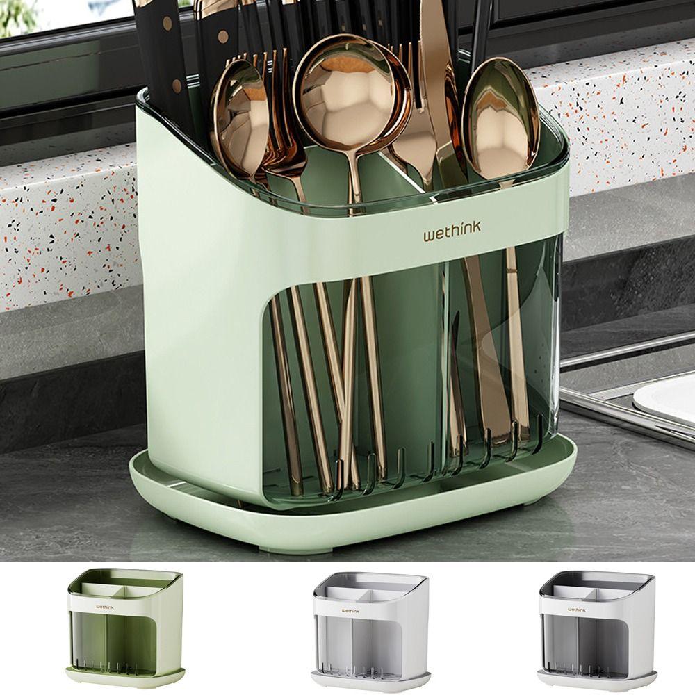 Large Capacity Chopstick Cage Plastic Cutlery Organizer Creative Chopsticks Storage Box  Kitchen