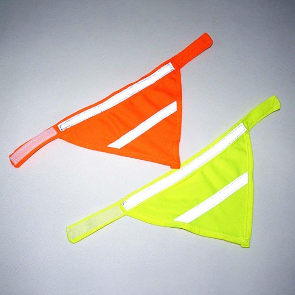 Drool Towel Dog Safety Scarf Reflective Triangle Puppy Visibility Bib Bright Orange/Yellow Breathable Pet Fluorescent Clothes