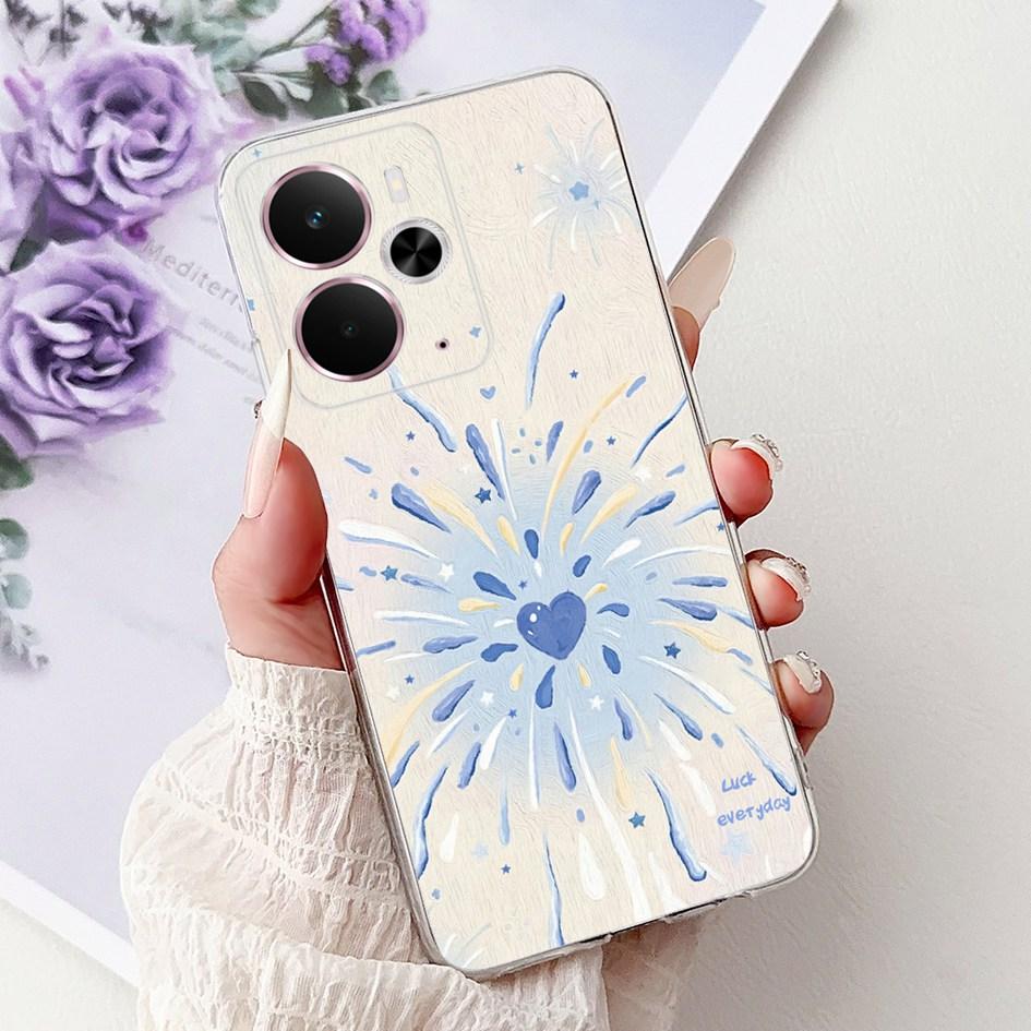 Чехол Для Realme 14 5G Новый Стильный Розовый Бабочка Луна Мягкий Силиконовый Чехол Coque Для Realme14 14X 14T Бампер Realme14T 14 X Funda