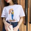 2025 Summer T Shirt Oversize Femme Fashion Fun Retro Top Women Cartoon Graphics T Shirts Short Sleeve Casual