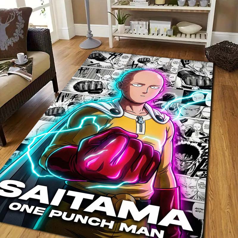 One Punch Man Saitama Cartoon Anime Printed Carpet Flannel Yoga Mat Living Room Bedroom Decoration Non slip Toilet Entrance rug