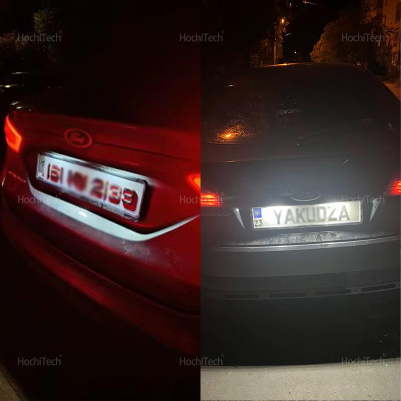 For Ford S-MAX C-MAX Focus MK2 MK3 2x Car Rear LED SMD License Number Plate Light Lamp Kuga Fiesta Mondeo